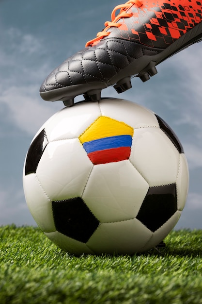 Photo gratuite nature morte de l'équipe nationale de football de colombie