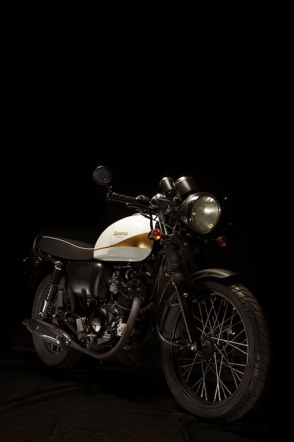 Nature morte d&#39;une moto de style café racer