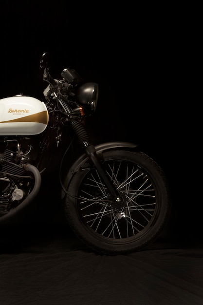 Nature morte d&#39;une moto de style café racer