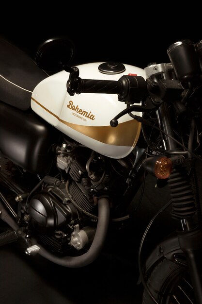 Nature morte d&#39;une moto de style café racer