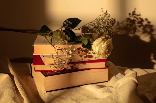 La nature morte de Sant Jordi pour le jour des livres et des roses