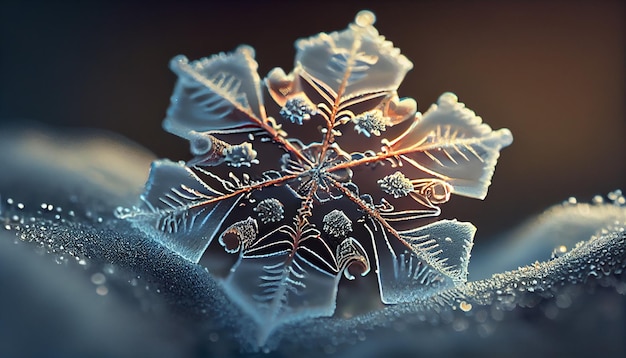 Photo gratuite nature motif abstrait feuille plante fleur eau générée par l'ia