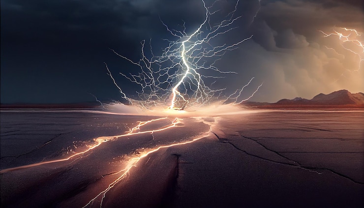Photo gratuit nature nuit à l'extérieur horizon lumineux ciel rougeoyant généré par l'ia