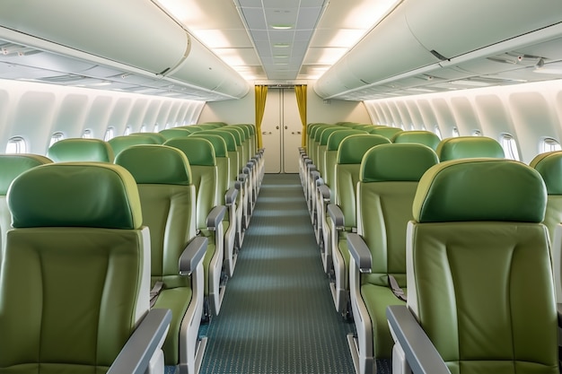 Photo gratuite nettoyer l'intérieur de l'avion