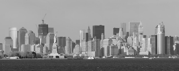 Photo gratuite new york city manhattan noir et blanc