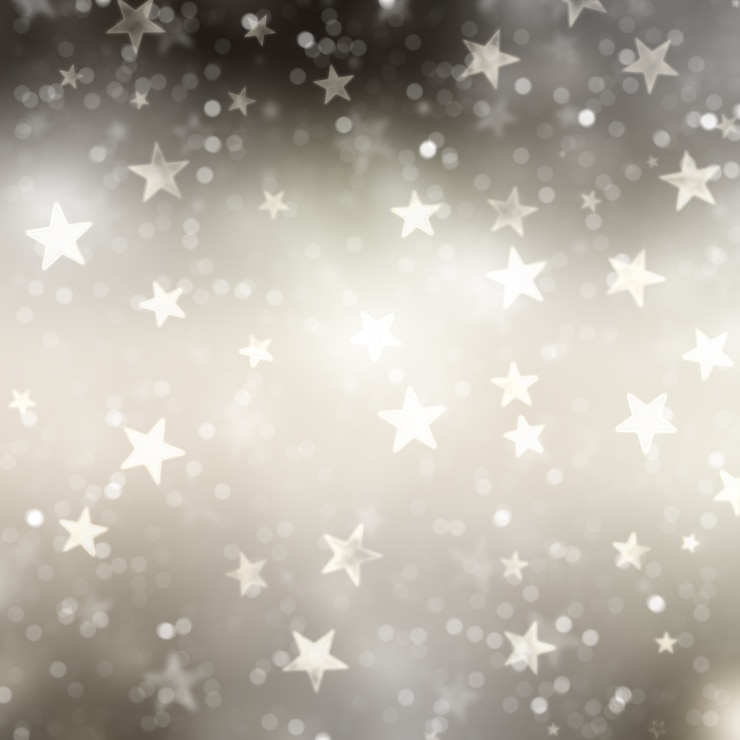 Photo gratuit noël fond de lumières bokeh et étoiles