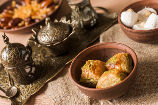 Nourriture arabe pour le ramadan