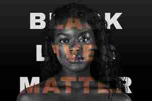 Photo gratuite nous soutenons le mouvement black life matters