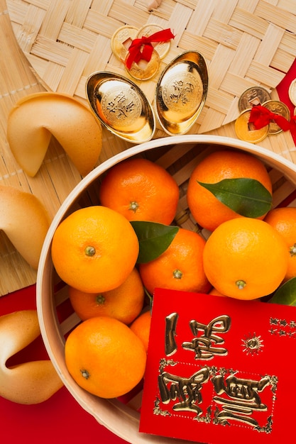 Nouvel an chinois 2021 agrumes orange fruit