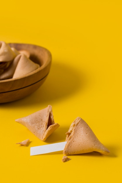 Nouvel an chinois avec des biscuits de fortune