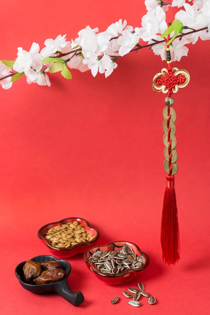 Nouvel an chinois avec des biscuits de fortune