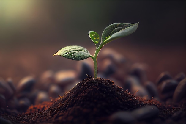 Photo gratuite une nouvelle vie émerge dans l'ia générative du printemps humide