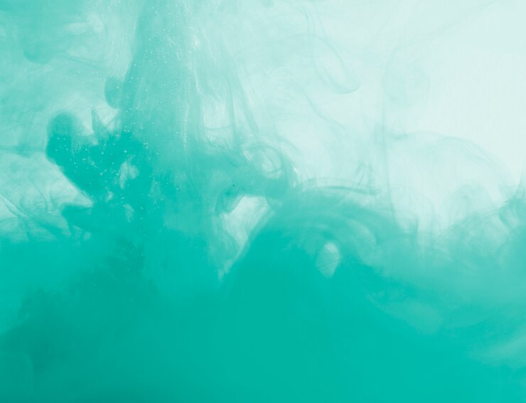 Photo gratuit nuage azur dense de brume dans un liquide