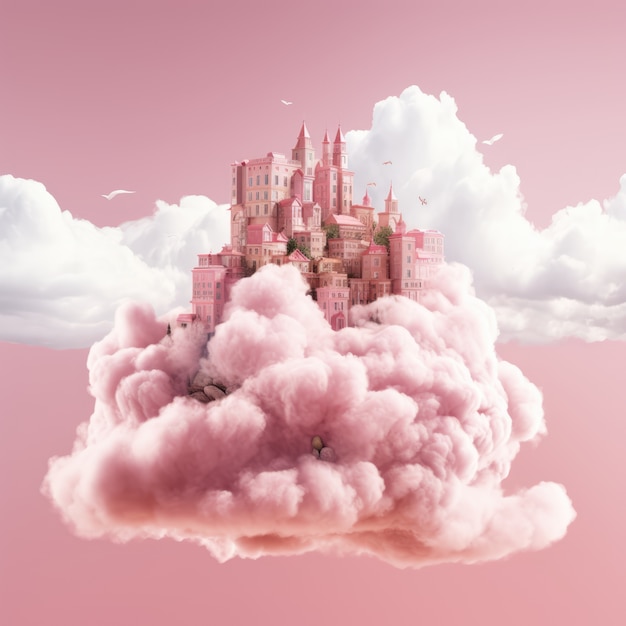 Photo gratuite des nuages et un château de style fantastique