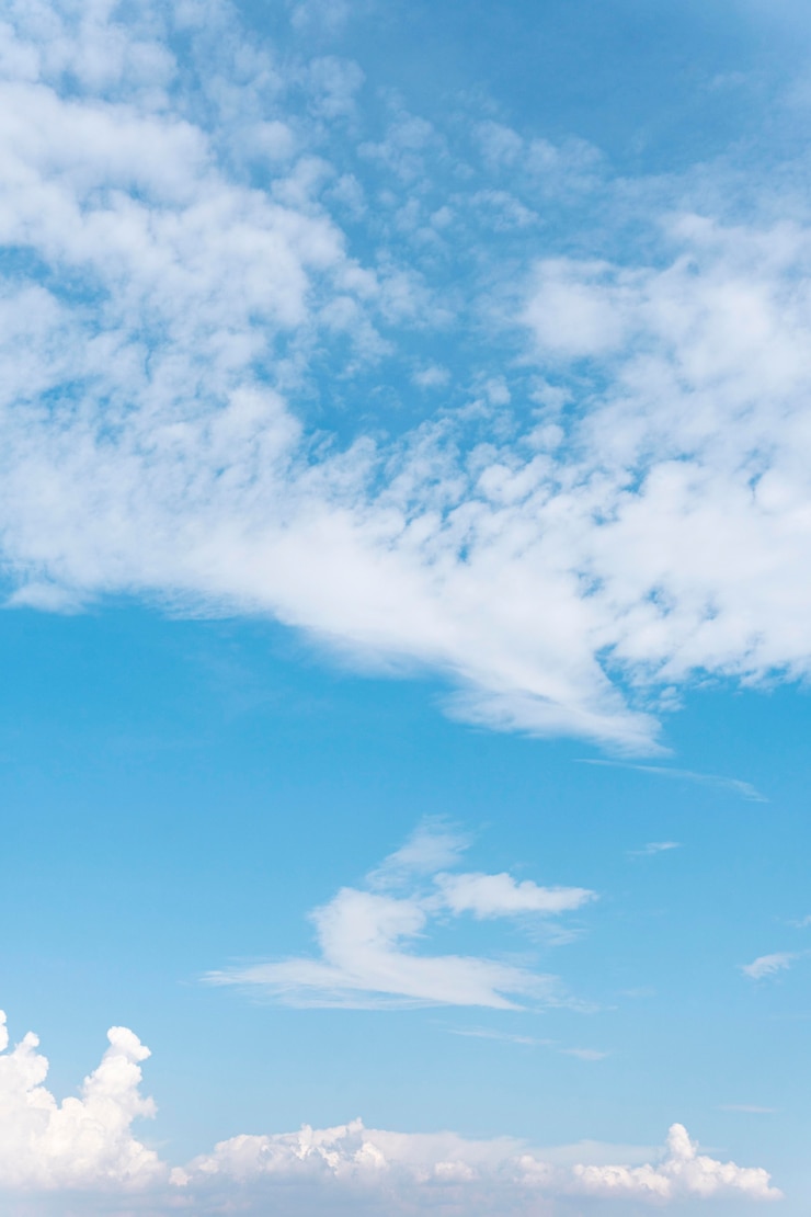 Photo gratuit nuages duveteux vus d'avion