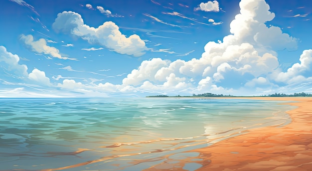 Photo gratuite des nuages de style anime