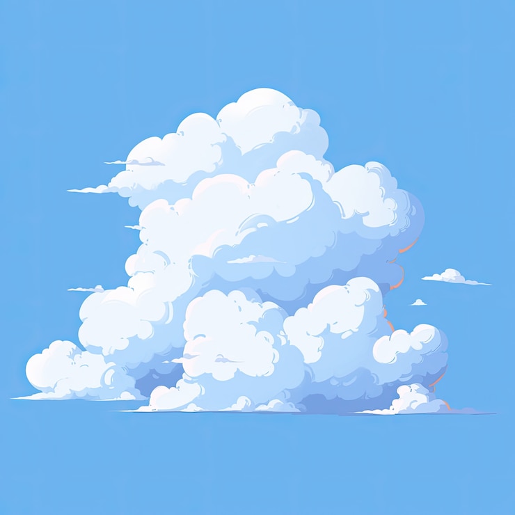 Photo gratuit des nuages de style anime