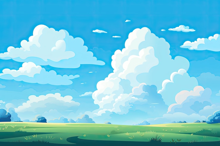 Photo gratuit des nuages de style anime