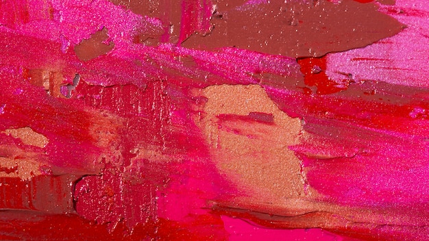 Nuances de rouge à lèvres mixtes roses à plat