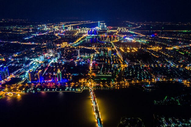 La nuit de la ville de Chine
