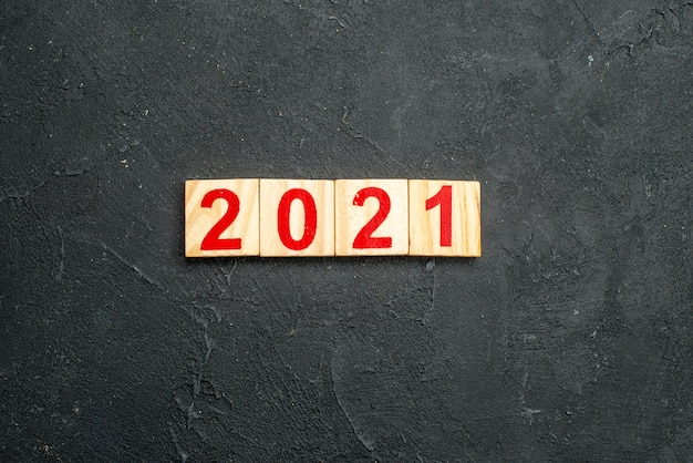 Numéro 2021 sur une surface en béton, nouvel an