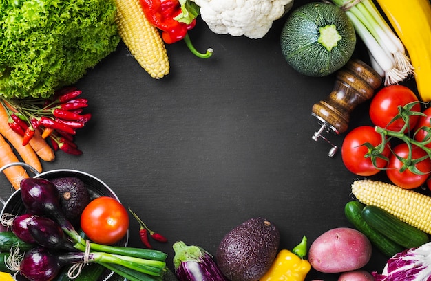 Nutrition légumes et ustensiles de cuisine