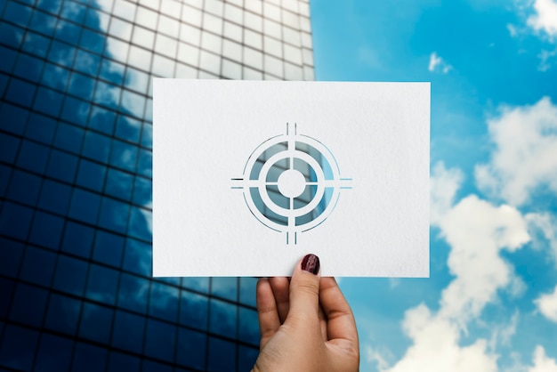 Objectifs cible aspiration papier perforé bullseye