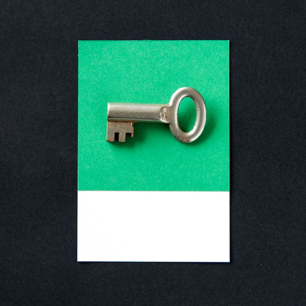 Objet clé métallique sous forme d&#39;icône de sécurité