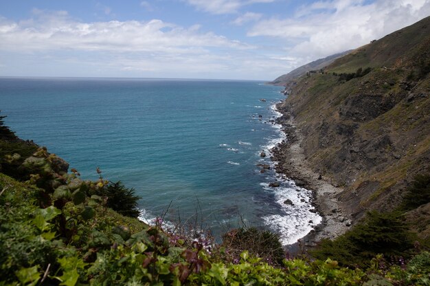 Océan au bord des falaises