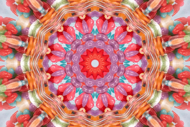 Photo gratuite oeuvre de mandala de fond coloré