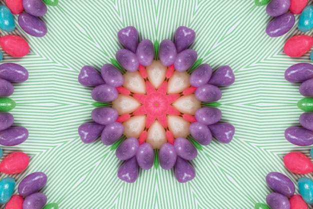 Photo gratuite oeuvre de mandala motif de fond coloré 3d