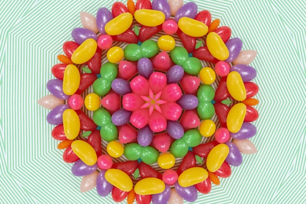 Photo gratuite oeuvre de mandala motif de fond coloré 3d