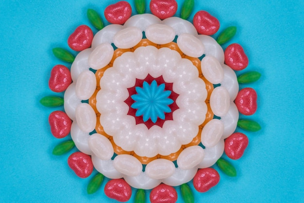 Photo gratuite oeuvre de mandala motif de fond coloré 3d