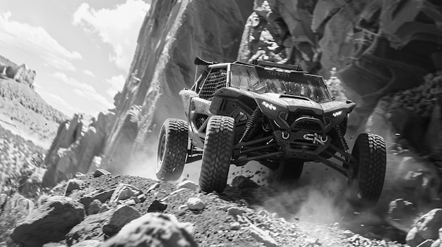 Photo gratuite off-road car in the wilderness