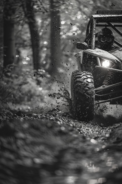 Photo gratuite off-road car in the wilderness