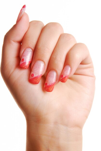 Photo gratuite ongles rouges