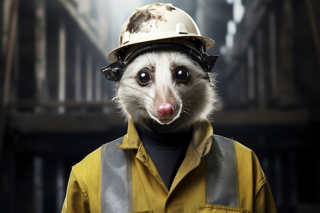 Photo gratuite un opossum de style fantastique