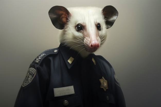 Photo gratuite un opossum de style fantastique