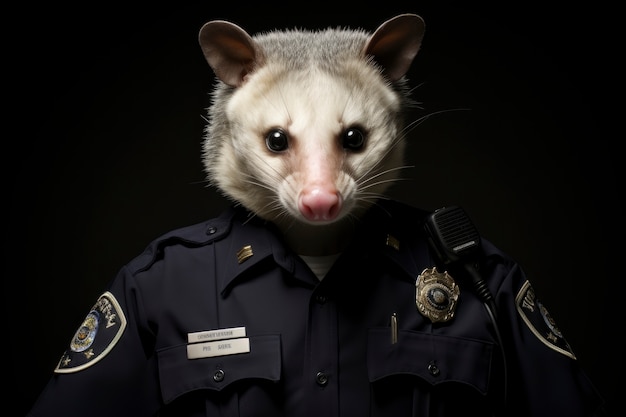 Photo gratuite un opossum de style fantastique