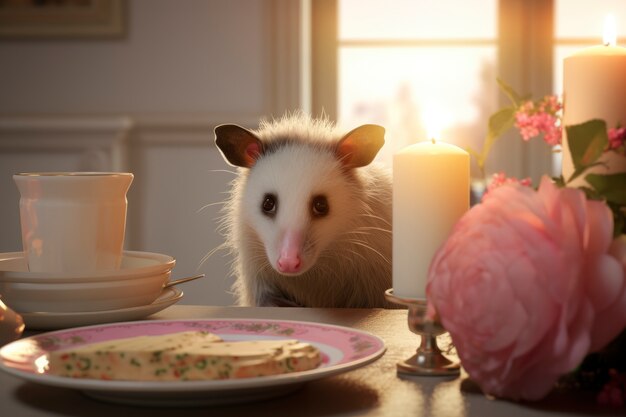 Un opossum de style fantastique