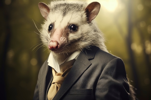 Photo gratuite un opossum de style fantastique