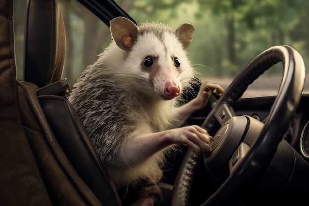 Photo gratuite un opossum de style fantastique