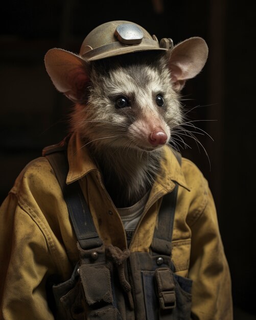 Un opossum de style fantastique