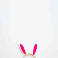 Photo gratuite oreilles de lapin mignon sur blanc