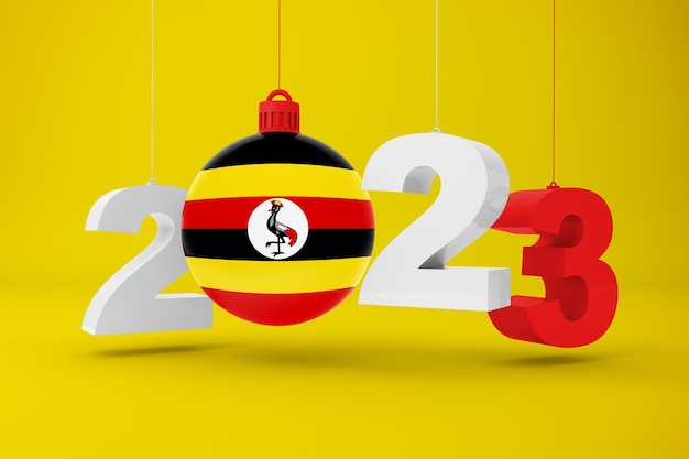 Photo gratuite ornement de l'année 2023 et de l'ouganda