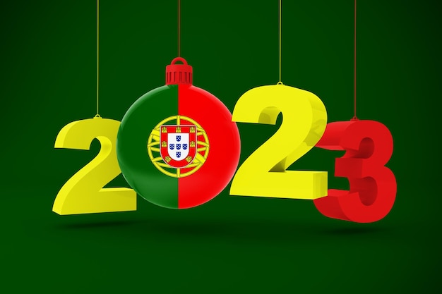 Photo gratuite ornement année 2023 et portugal