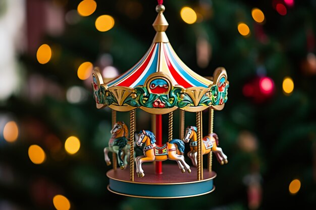 Ornement de carrousel d'arbre de Noël