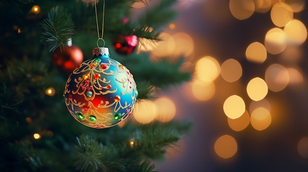 Ornement de globe d'arbre de Noël