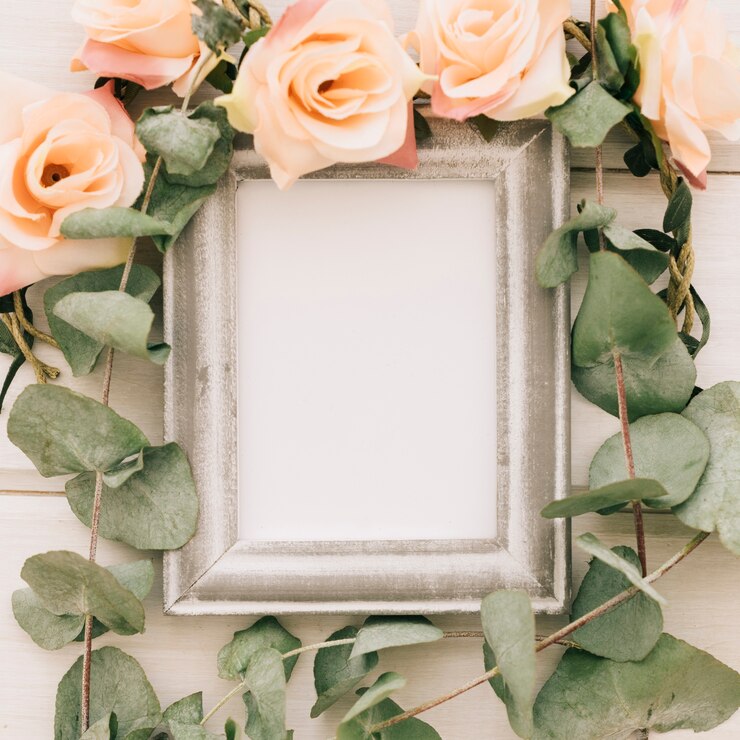 Photo gratuit ornements de cadre et floraux