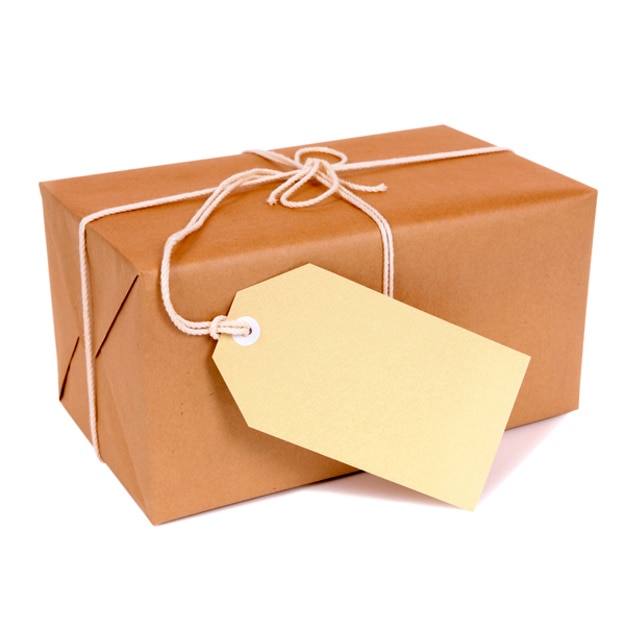 Photo gratuit package mail avec l&#39;étiquette